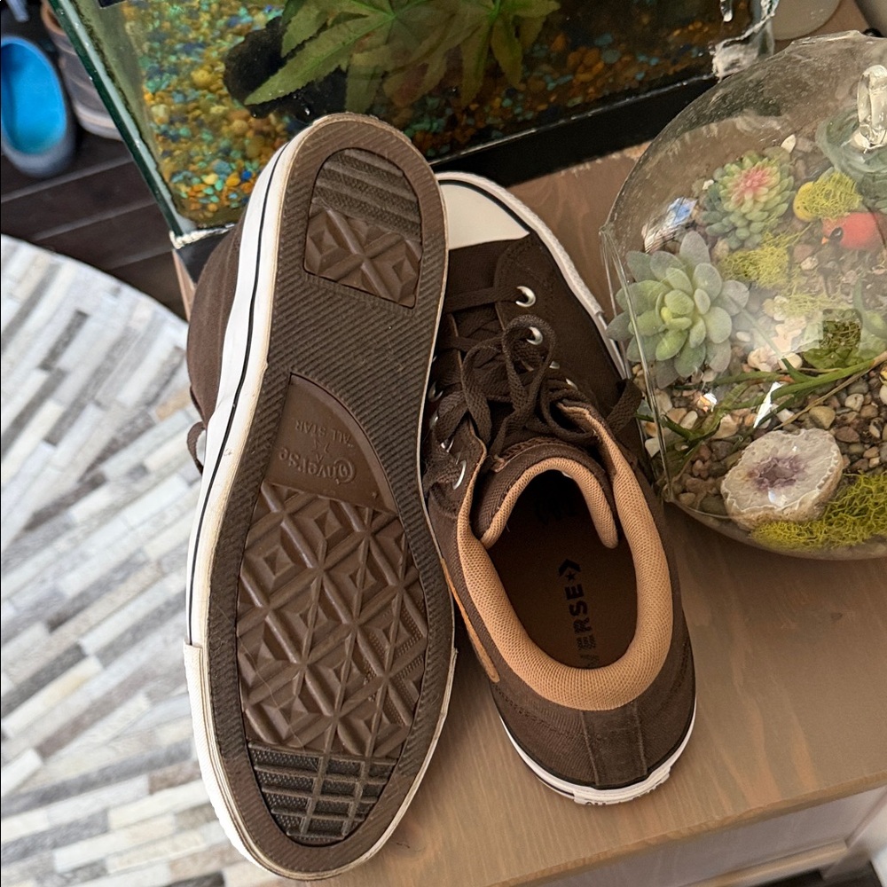 Converse Men's Dark Brown High-Top Sneakers - Picture 3 of 4